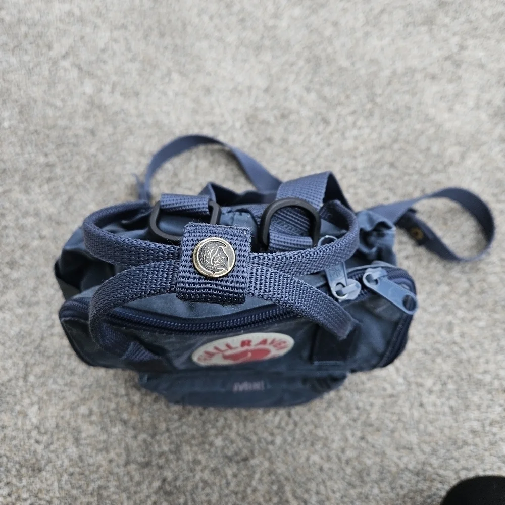 Fjallraven Kanken Mini Backpack Distressed Graphite Navy Blue Small Bag Travel